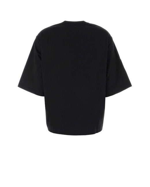Dolce & Gabbana Black Printed Crew Neck T-Shirt
