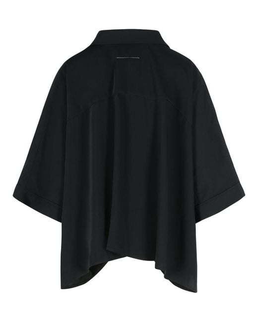 MM6 by Maison Margiela Black Polyester Cape