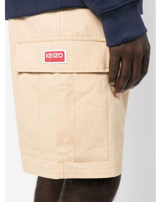 KENZO Blue Cargo Workwear Short for men