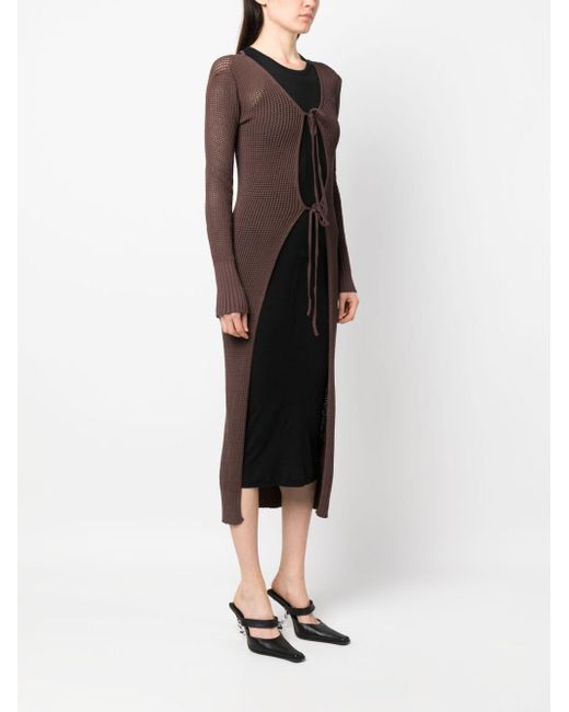 ANDREADAMO Brown Andreadamo Long Cardigan