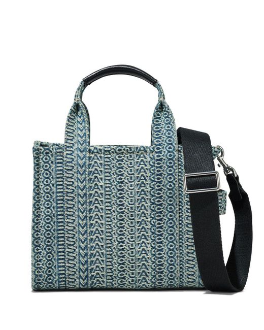 Marc Jacobs The Washed Monogram Kleine Shopper in het Blue