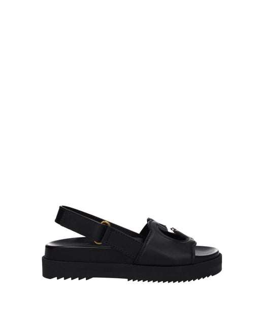 Gucci Black Sandals Cosmos Leather for men