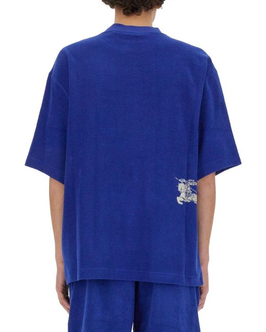 Burberry Blue Oversized T-Shirt for men