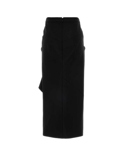 Givenchy Black Wool Blend Skirt