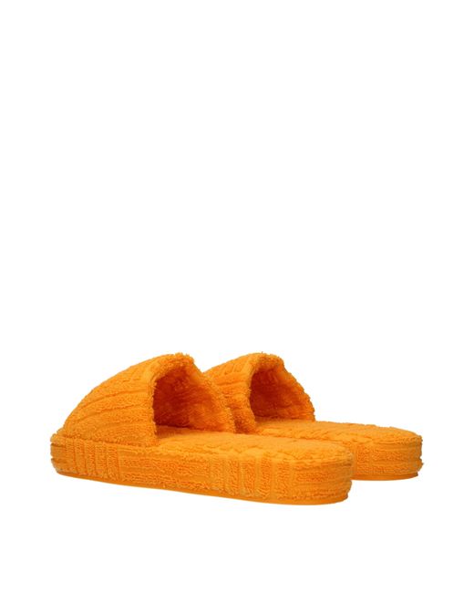Bottega Veneta Orange Resort Terry Slide Sandals