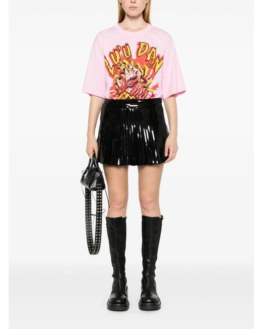 P.A.R.O.S.H. Black P.A.R.O..H. Godot Mini Skirt