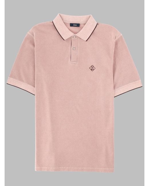 Herno Pink Polo Con Logo