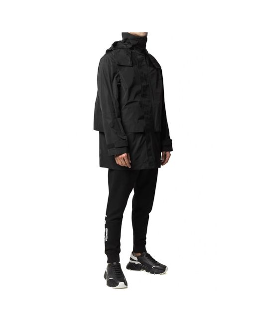 DSquared² Black Windbreaker Jacket for men