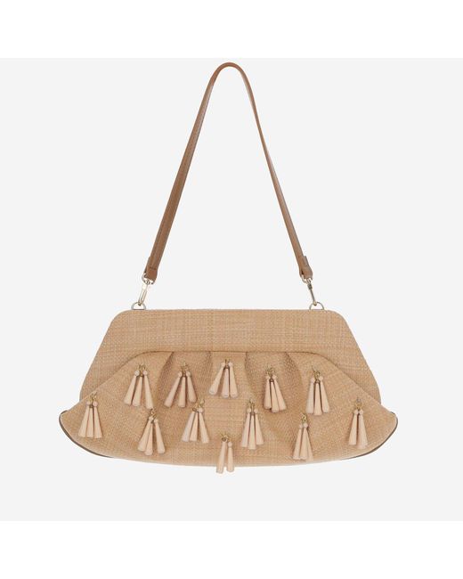 THEMOIRÈ Theoire 'emera Paper Franches Clutch Bag in het Natural