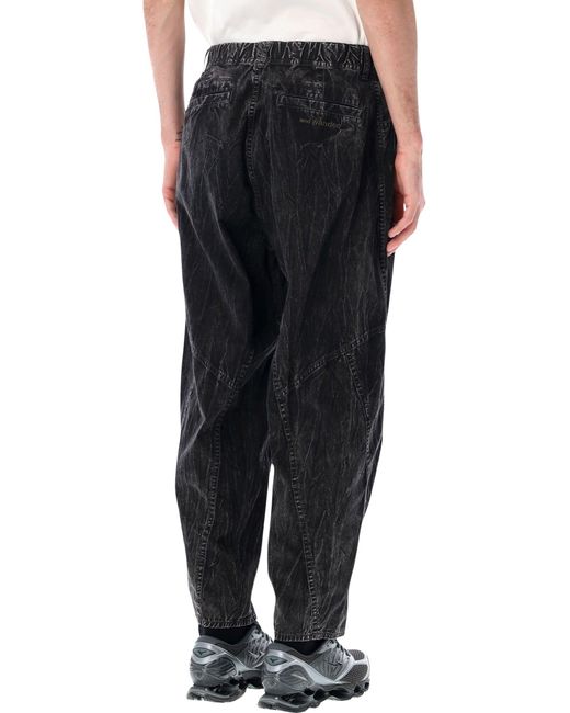 And Wander Black Textured Trousers for men
