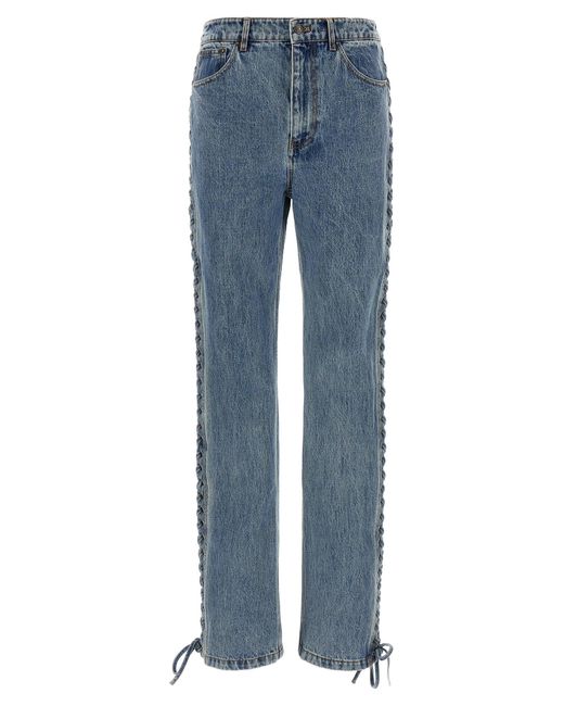 ROTATE BIRGER CHRISTENSEN Roteer Birger Christensen 'geregen Rechte Been' Jeans in het Blue