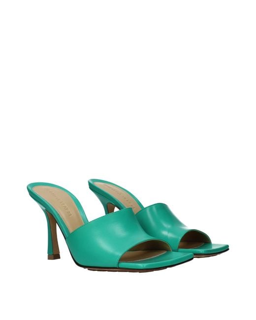 Bottega Veneta Green Sandals Acid/ Leather