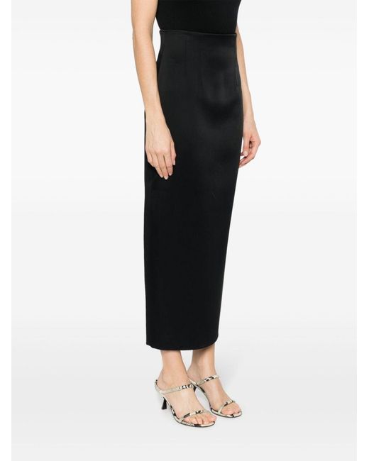 Khaite Black The Loxley High-Waisted Skirt