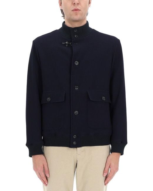 Fay Blue Classic Sports Jacket For