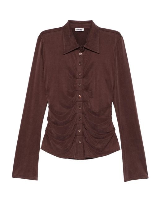 AVAVAV Black Pleated Shirt