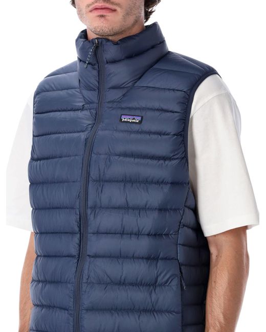 Patagonia Blue Down Sweater Padded Vest