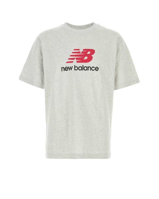 New Balance White Athletics Logo T-Shirt for men