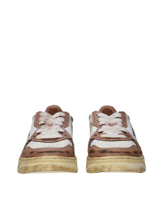 Autry Blue Sneakers Donna Pelle Bianco/Caffè