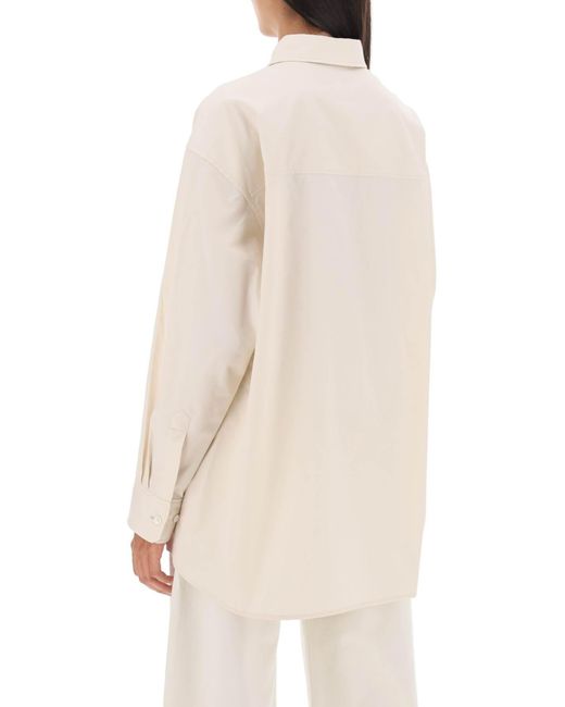 Camisa de gran tamaño de en Poplin Lemaire de color White
