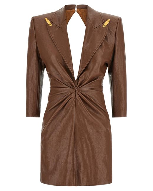 Elisabetta Franchi Brown Blazer Dress