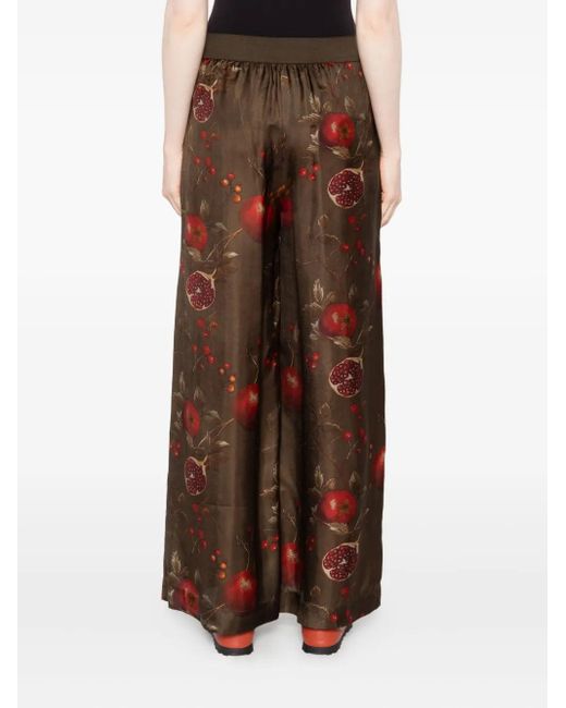 Uma Wang Multicolor Pomegranate Print Pants