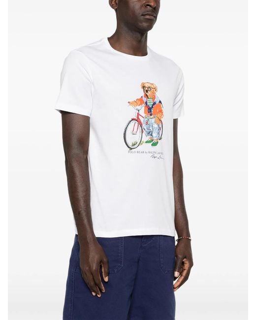 Polo Ralph Lauren White Short Sleeves Summer Bear T-Shirt