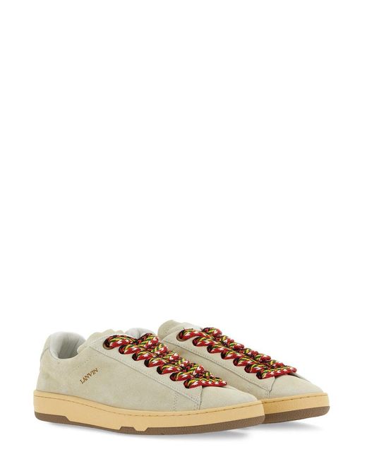 Lanvin Natural Sneaker Cube With Soft Leather Upper