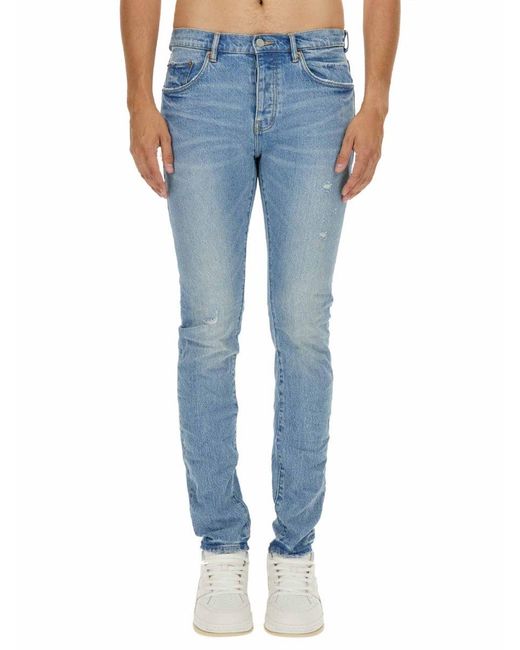 Purple Brand Blue Vintage Abrasions Jeans for men