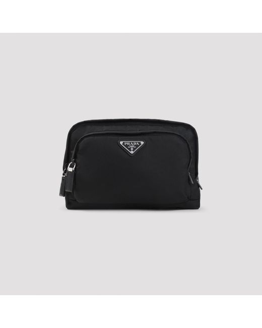 Re Nylon Pouch Prada de color Black