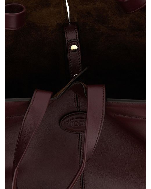 TOD 's Medio pequeño ' DI Bag Folio 'Bolsa de compras Tod's de color Purple
