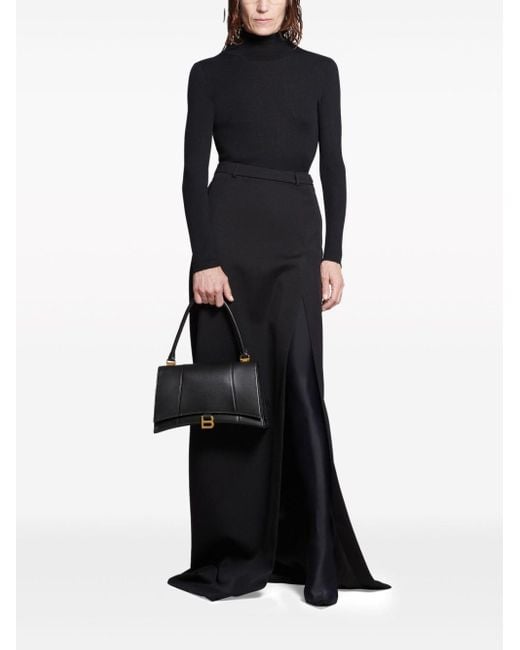 Balenciaga Black Wool Midi Skirt