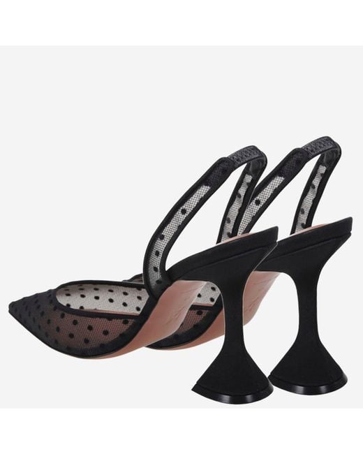 AMINA MUADDI Black Holli Fabric Slingbacks