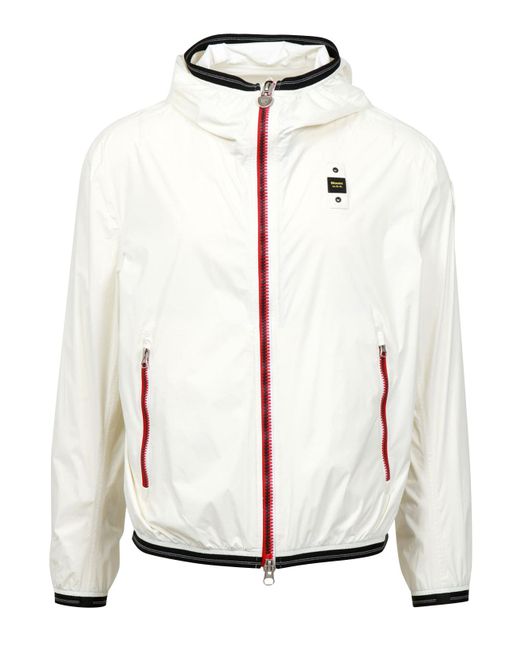 Blauer White Mäntel weiß