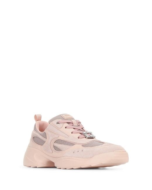Roger Vivier Pink Viv On The Run Mini Strass Lace-Up