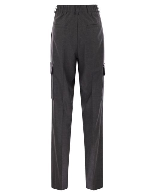 Herno Black Cargo Trousers