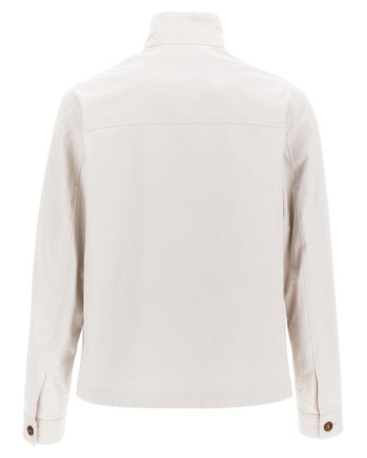 Dolce & Gabbana White Logo Embroidery Jacket for men