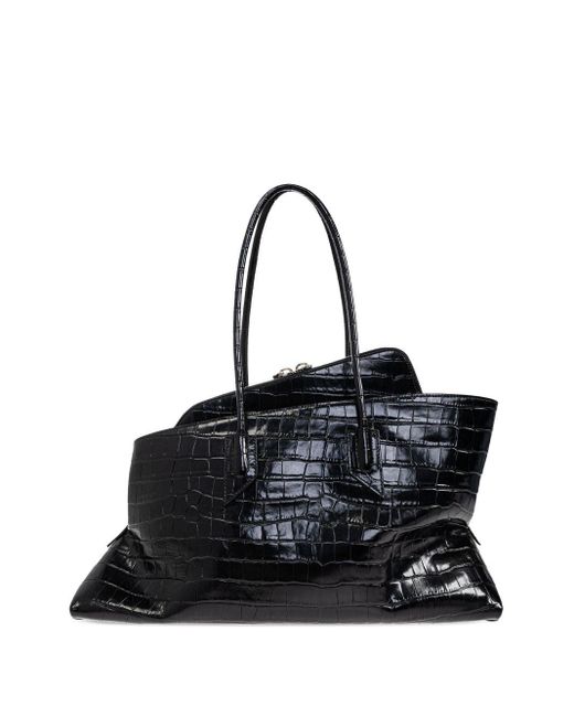 ATTico La Passeggiata Medium en cuir Sac en cuir The Attico en coloris Black