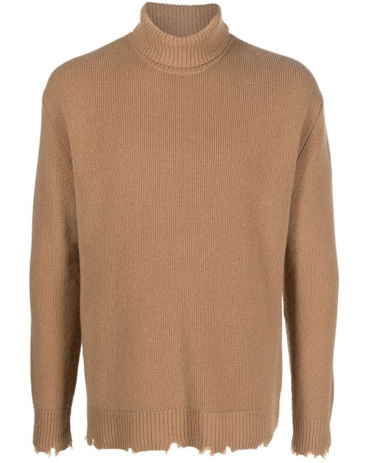 Laneus Natural Collo Alto Maglia Inglese Rotture