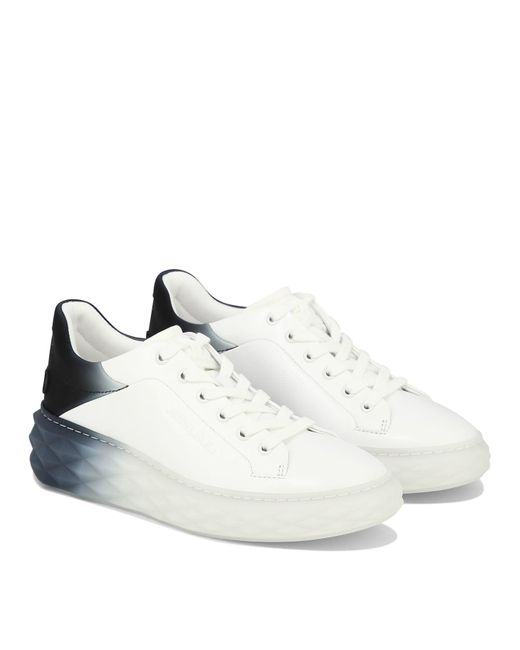 Sneakers Diamond Maxi/F II di Jimmy Choo in White
