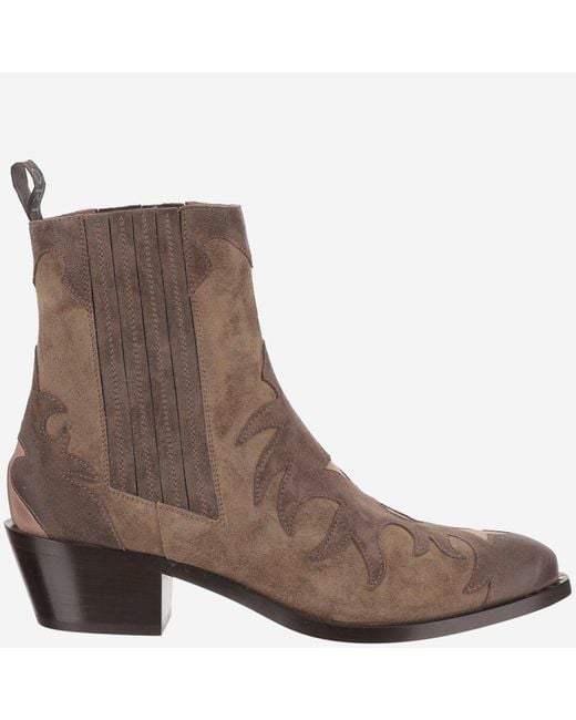 Sartore Brown Suede Ankle Boots