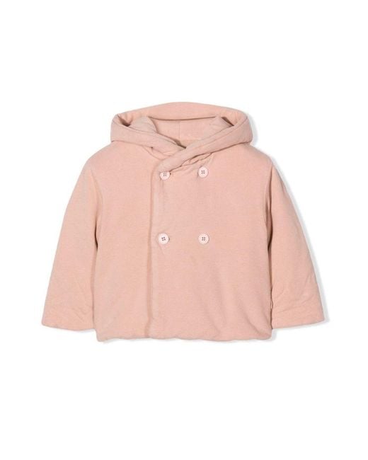 Teddy & Minou Pink Mini Double-Breasted Hooded Slipper