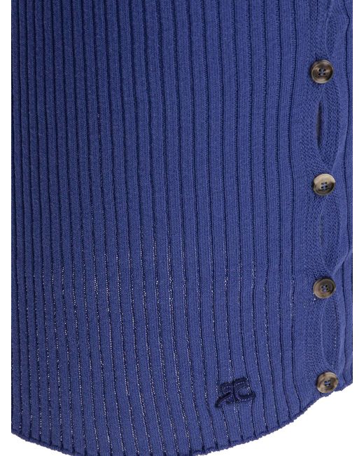 Courreges Katoenen Blauwe Rokjes in het Blue