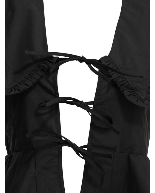 Ganni Black Cotton Blouse