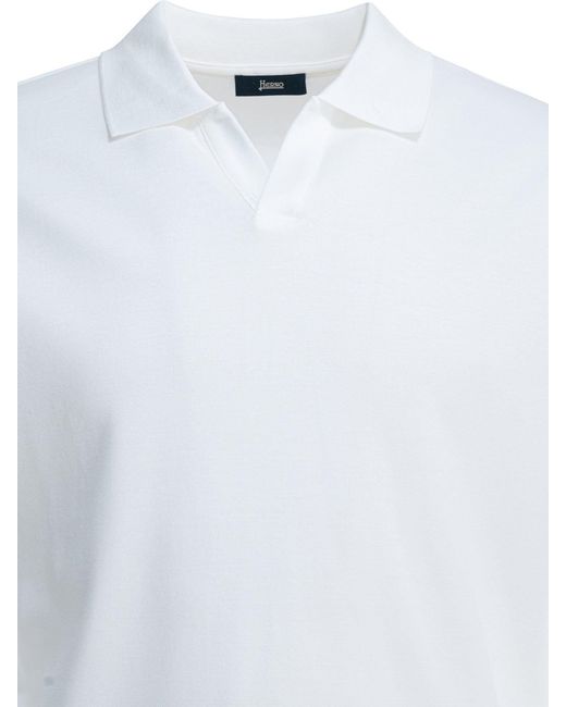 Polo Sin Botones Herno de color White