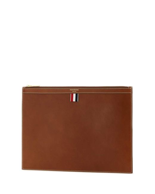 Thom Browne Brown Leather Document Case for men