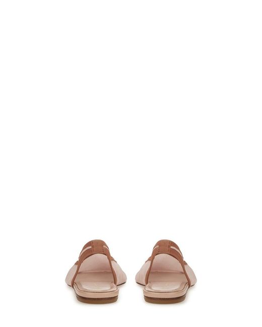 Dries Van Noten Pink Fabric Slingback Sandals