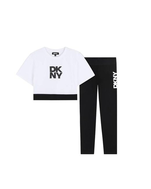 DKNY Black Completo Tee Shirt + Fus