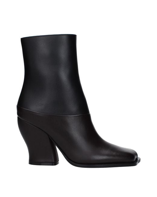 Loewe Black Stivaletti Onda Donna Pelle Nero/Marrone