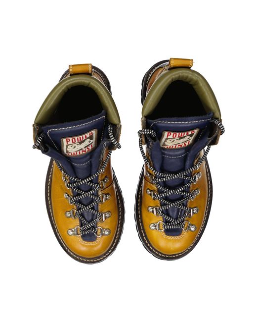 DSquared² Yellow Lace Up Leather Shoes for men