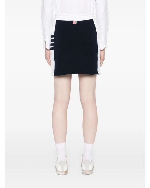 Thom Browne Blue Mini Skirt W/ Engineered 4 Bar